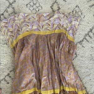 Elegant Purple and Gold Maxi Dress